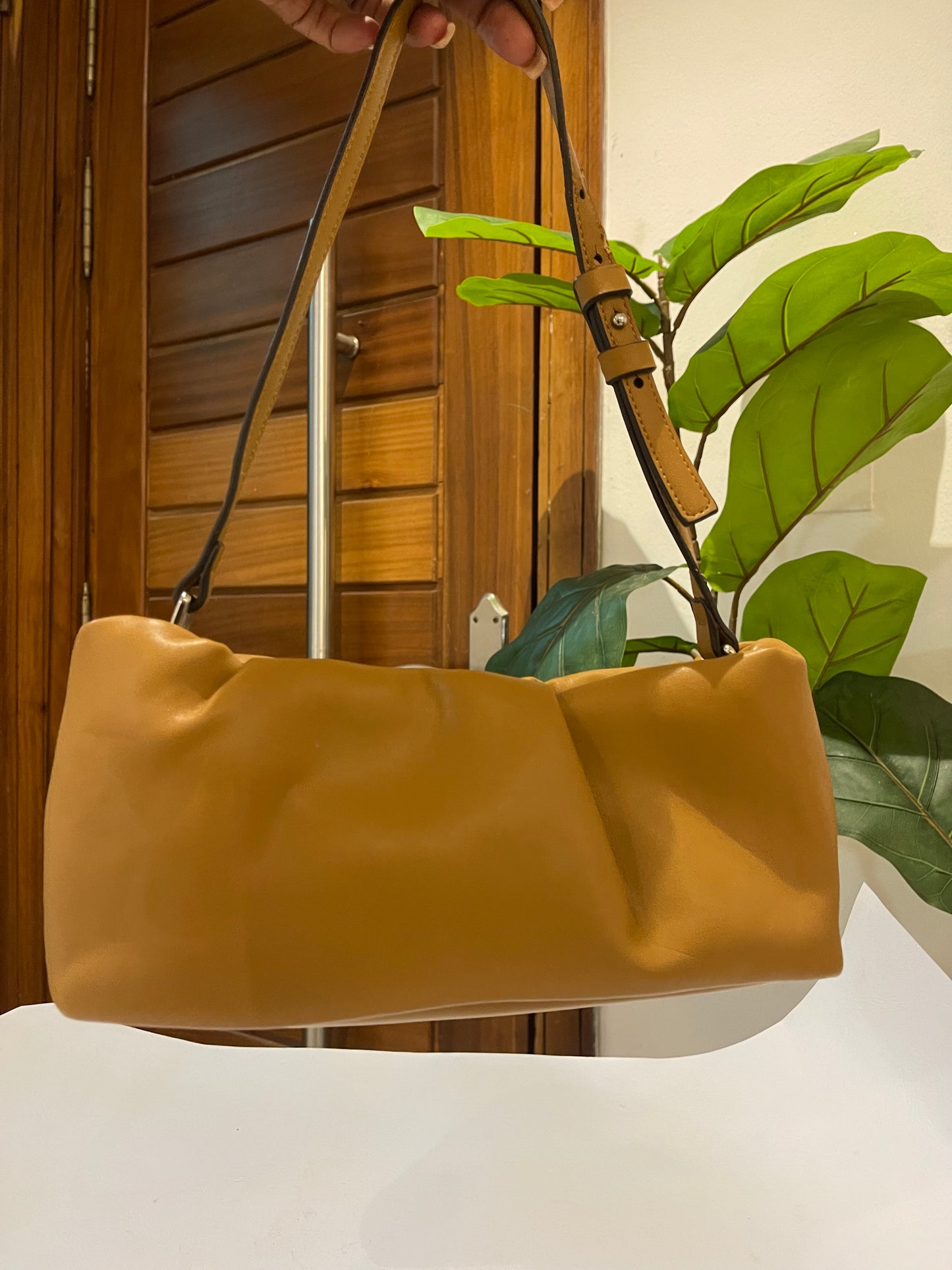 Brown midi bag