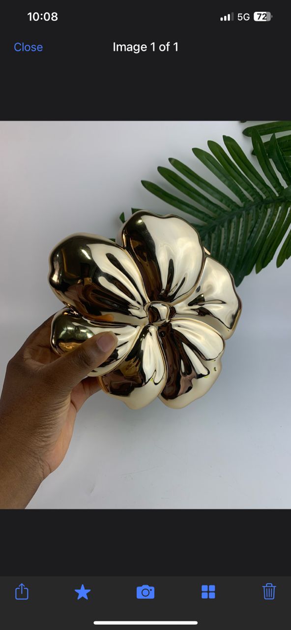 Gold floral purse