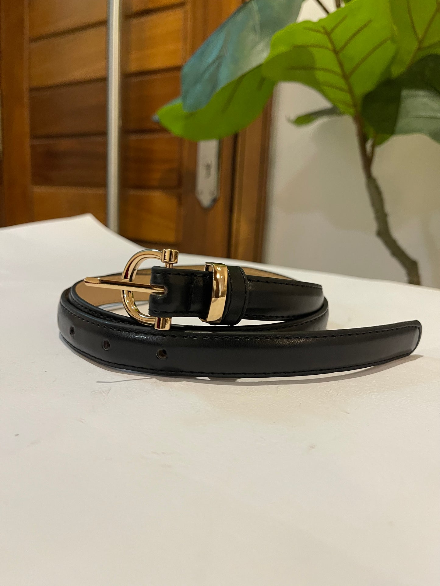 Black and gold Detailed belt