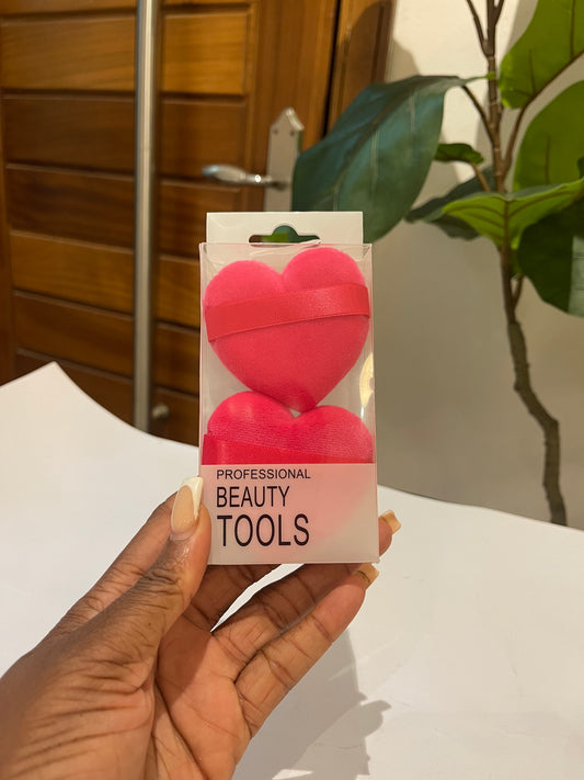 Beauty tools heart shaped puff