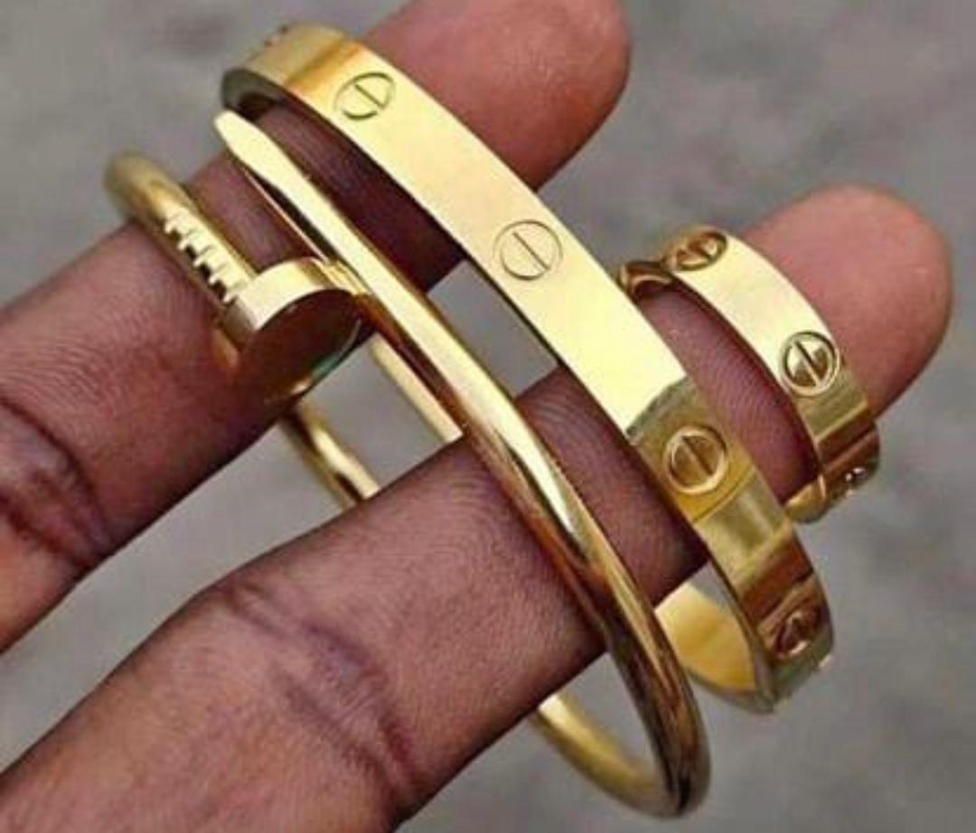 Cartier bracelet and ring  combo set non tarnish