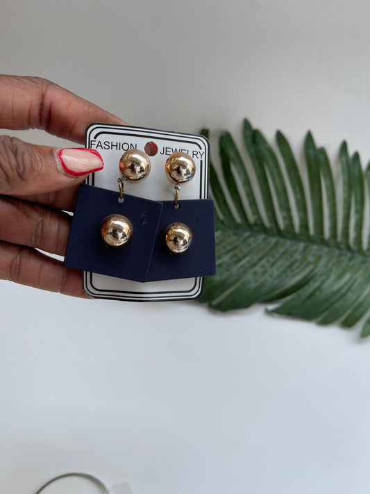 Blue drop earrings