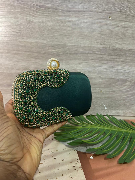 Green detailed purse