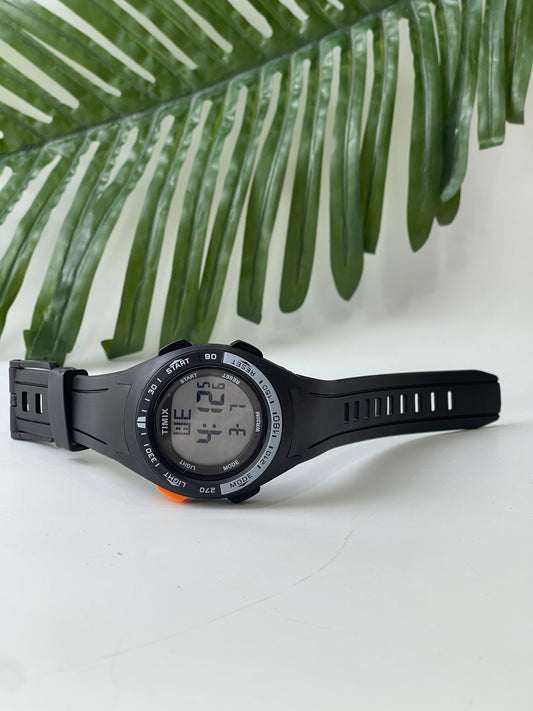 Black detailed wristwatch