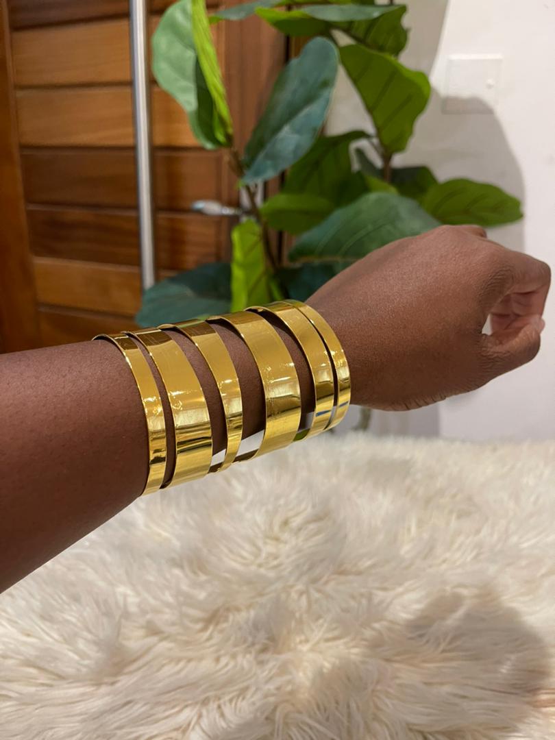 Gold cuff bracelet