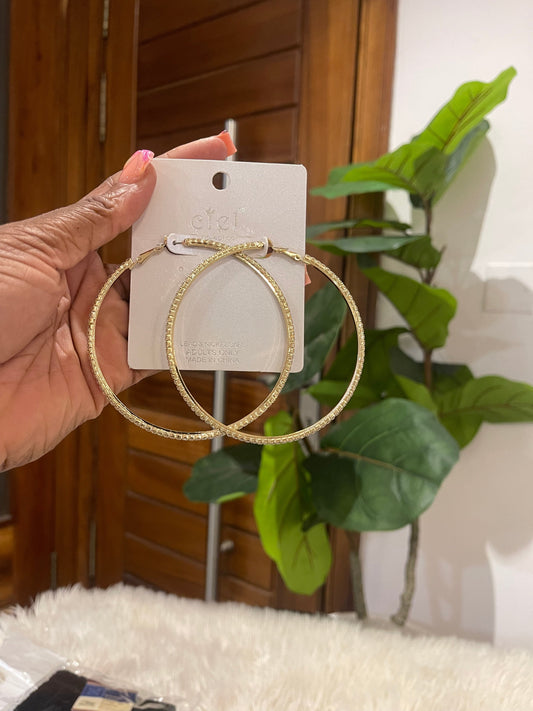 Gold hoop earrings