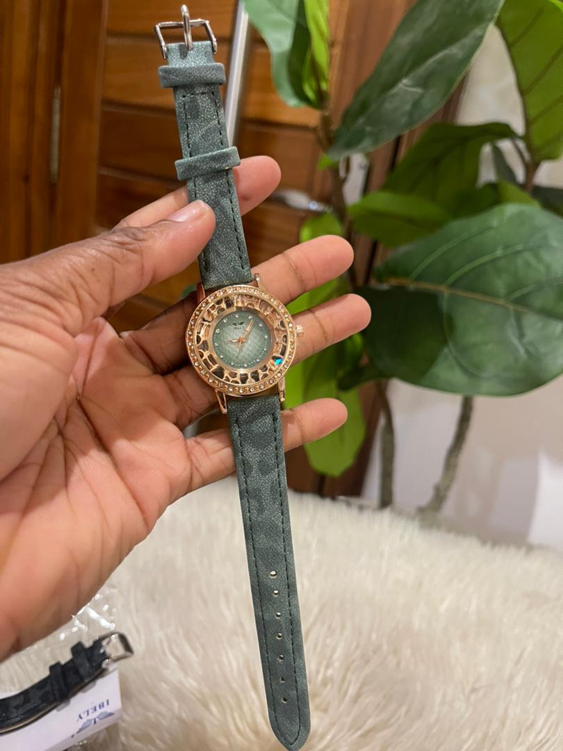 Green Animal Print Wristwatch