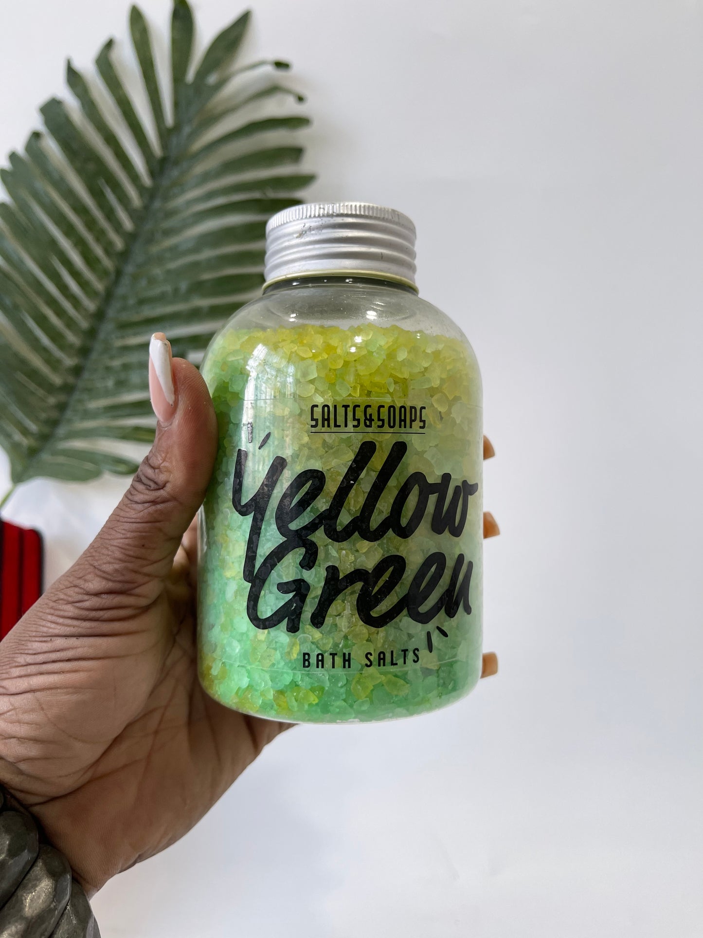 Yellow green bath salt