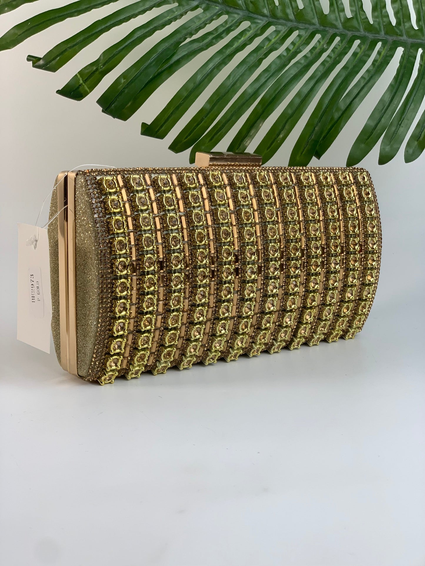 Gold Rhinestone clutch