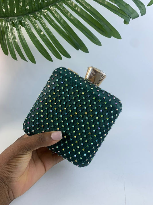 Green detailed purse