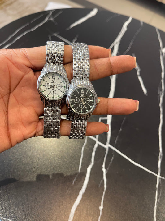 Fancy silver wristwatch for her