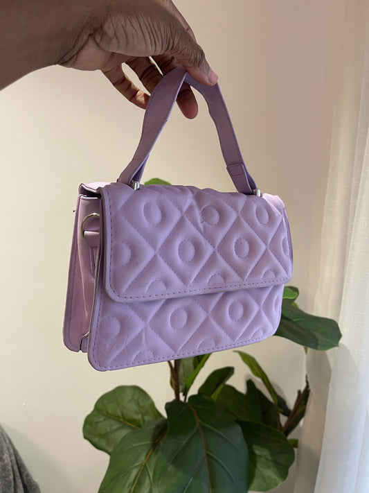 Lavender colored mini bag