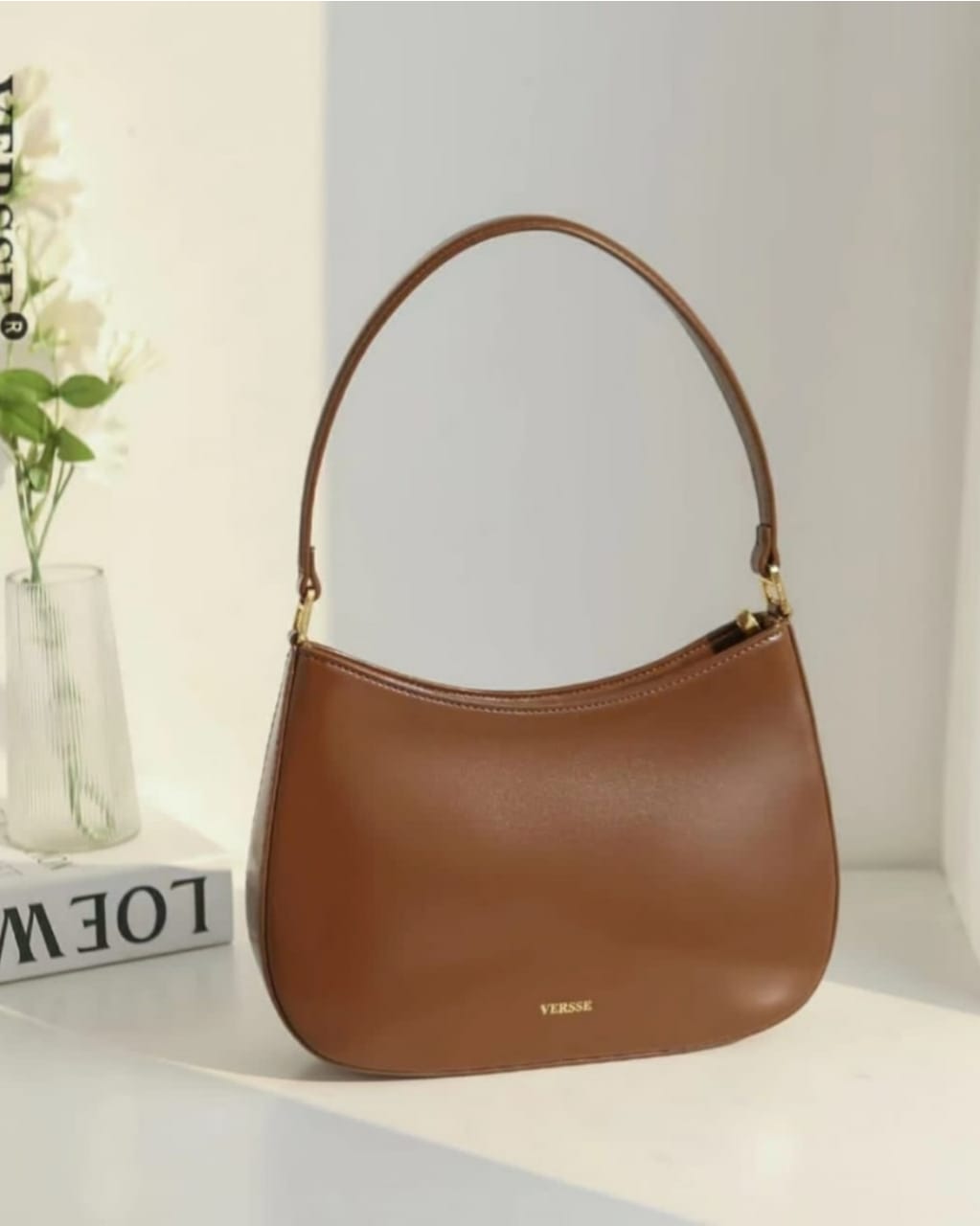 Brown shoulder bag