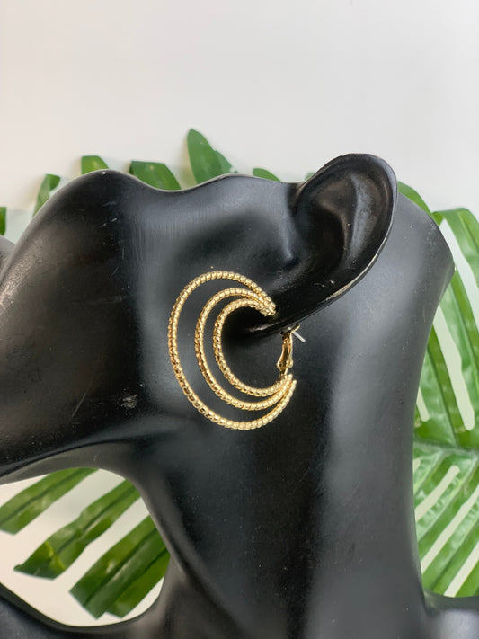 Gold loops earring