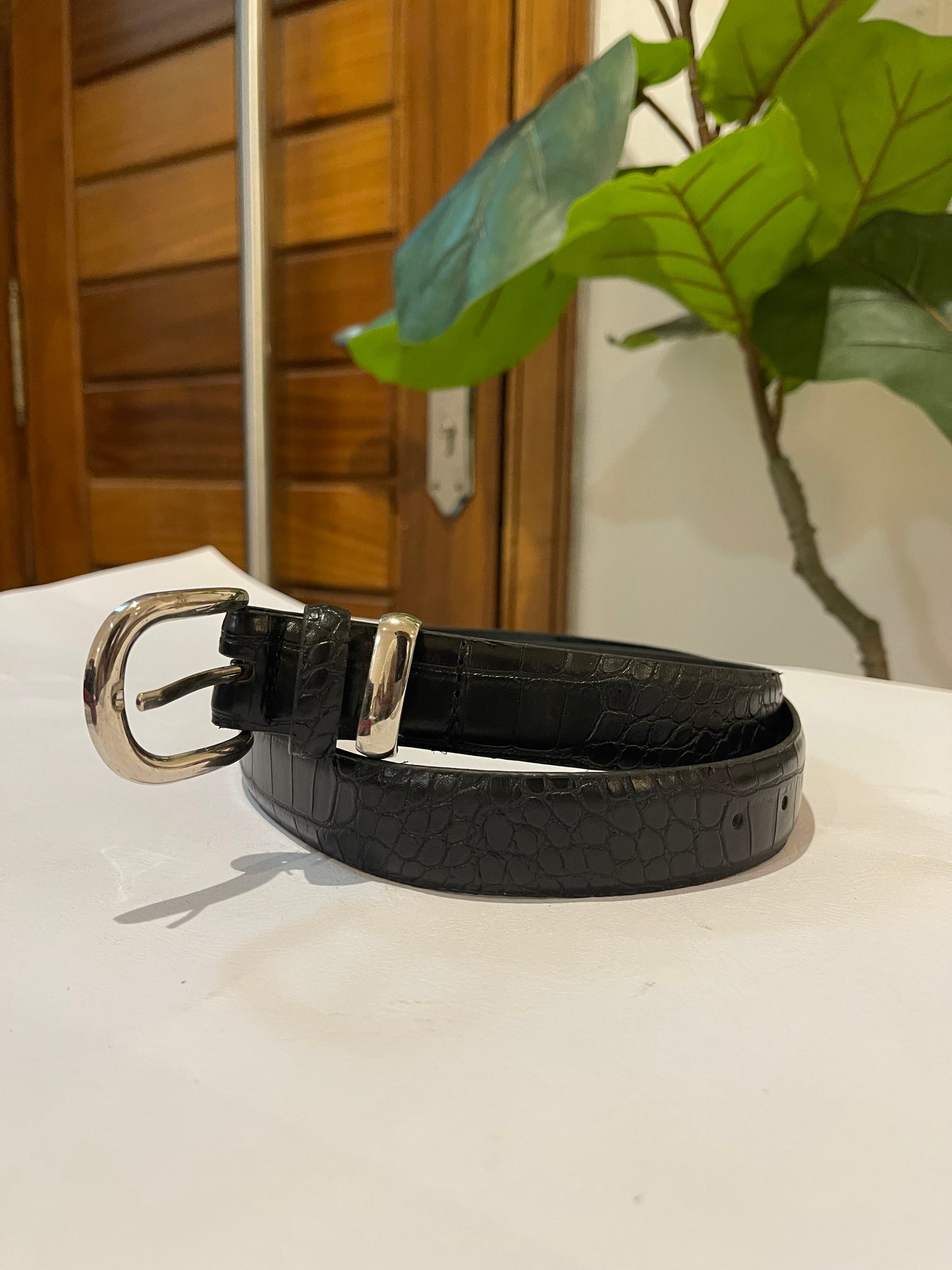 Black leather Belt (8-14)