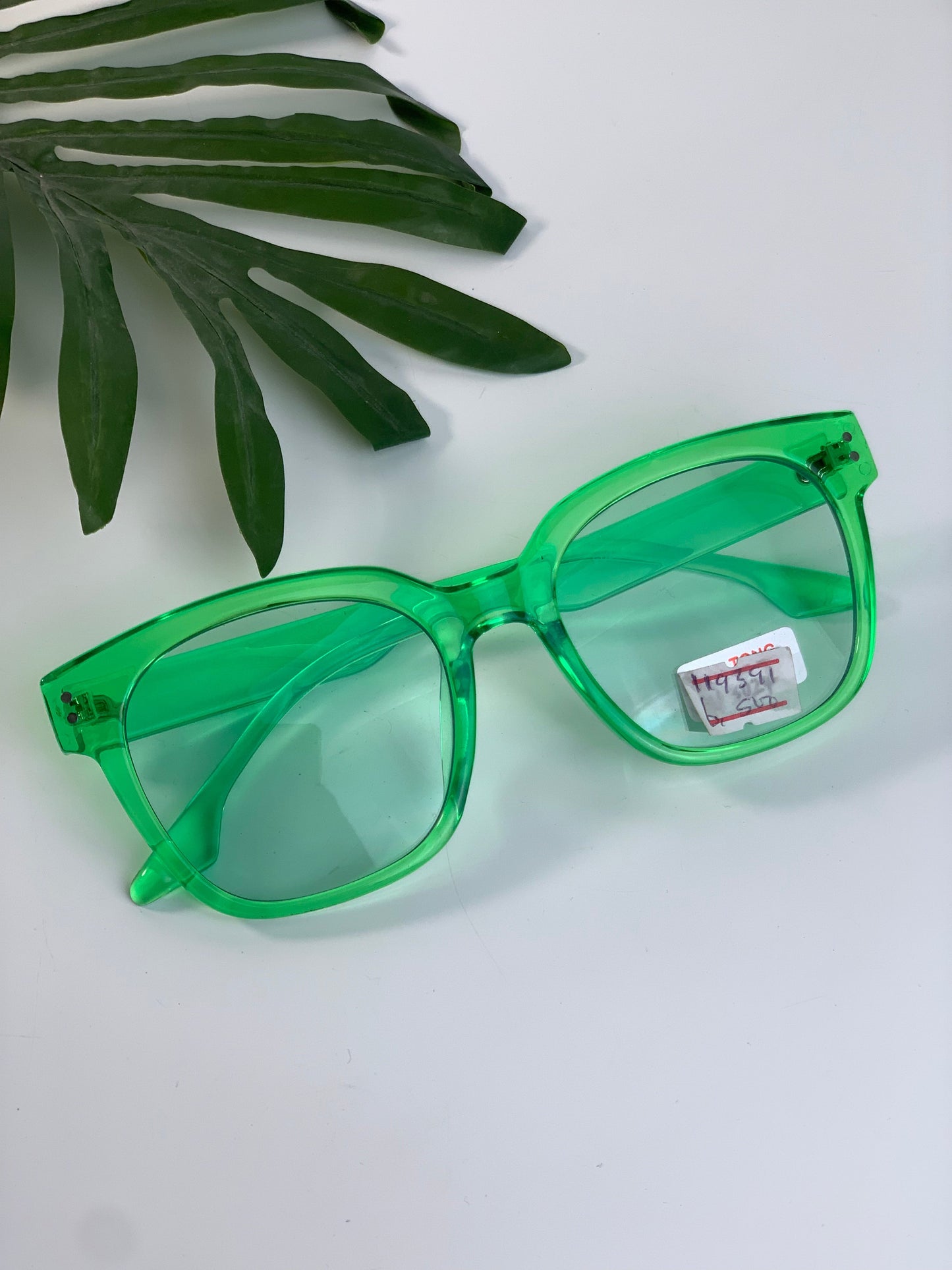 Green rectangular Glasses